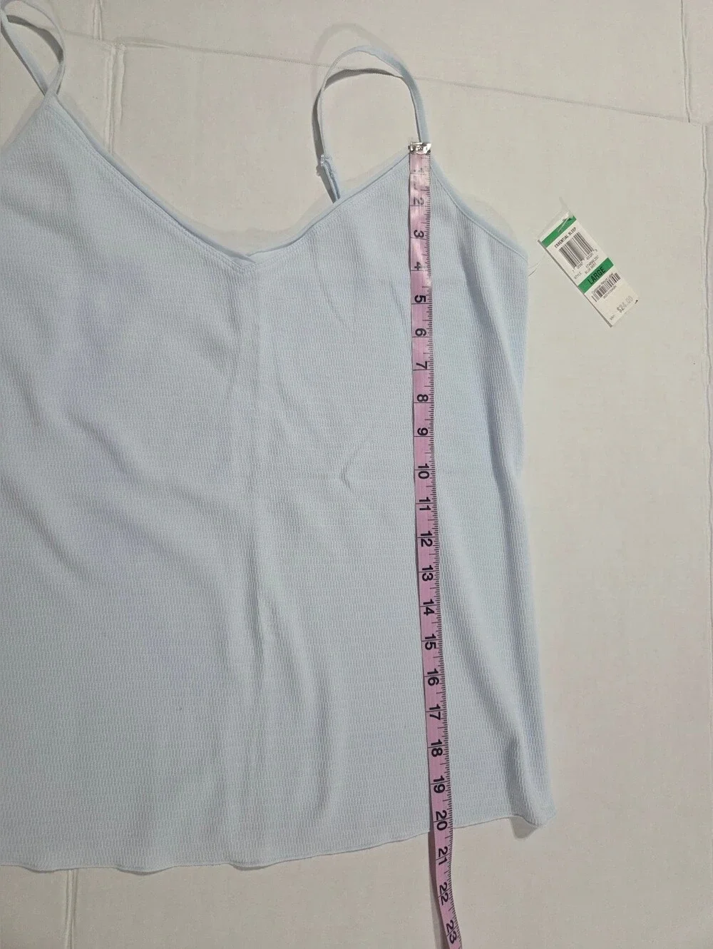 Alfani Light Blue Ribbed Cami & Pant Sleep Set